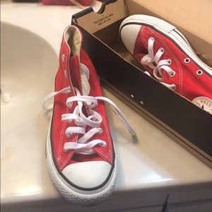 Pair of red converse